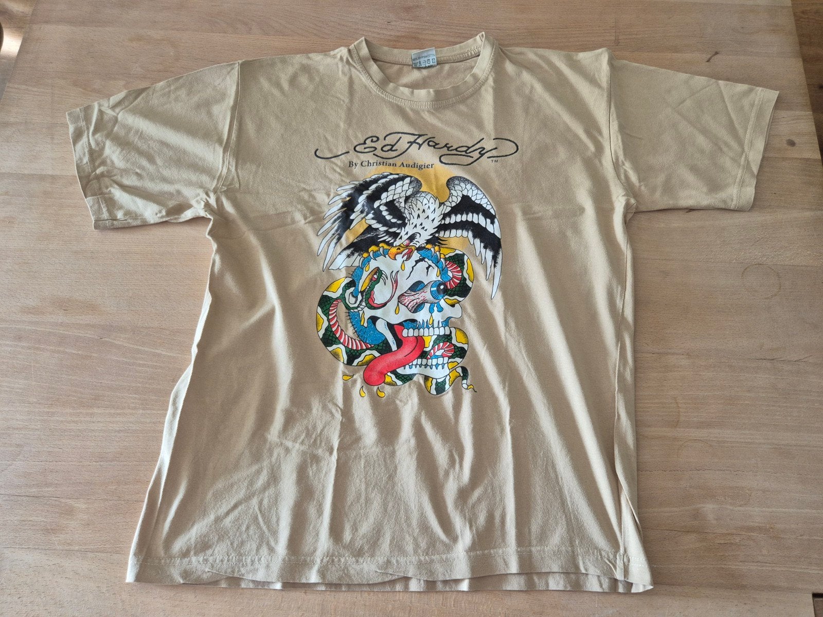 Prachtige t shirt Ed Hardy by Christian Audigier.Maat L., Kleding | Heren, Verzenden, Zo goed als nieuw
