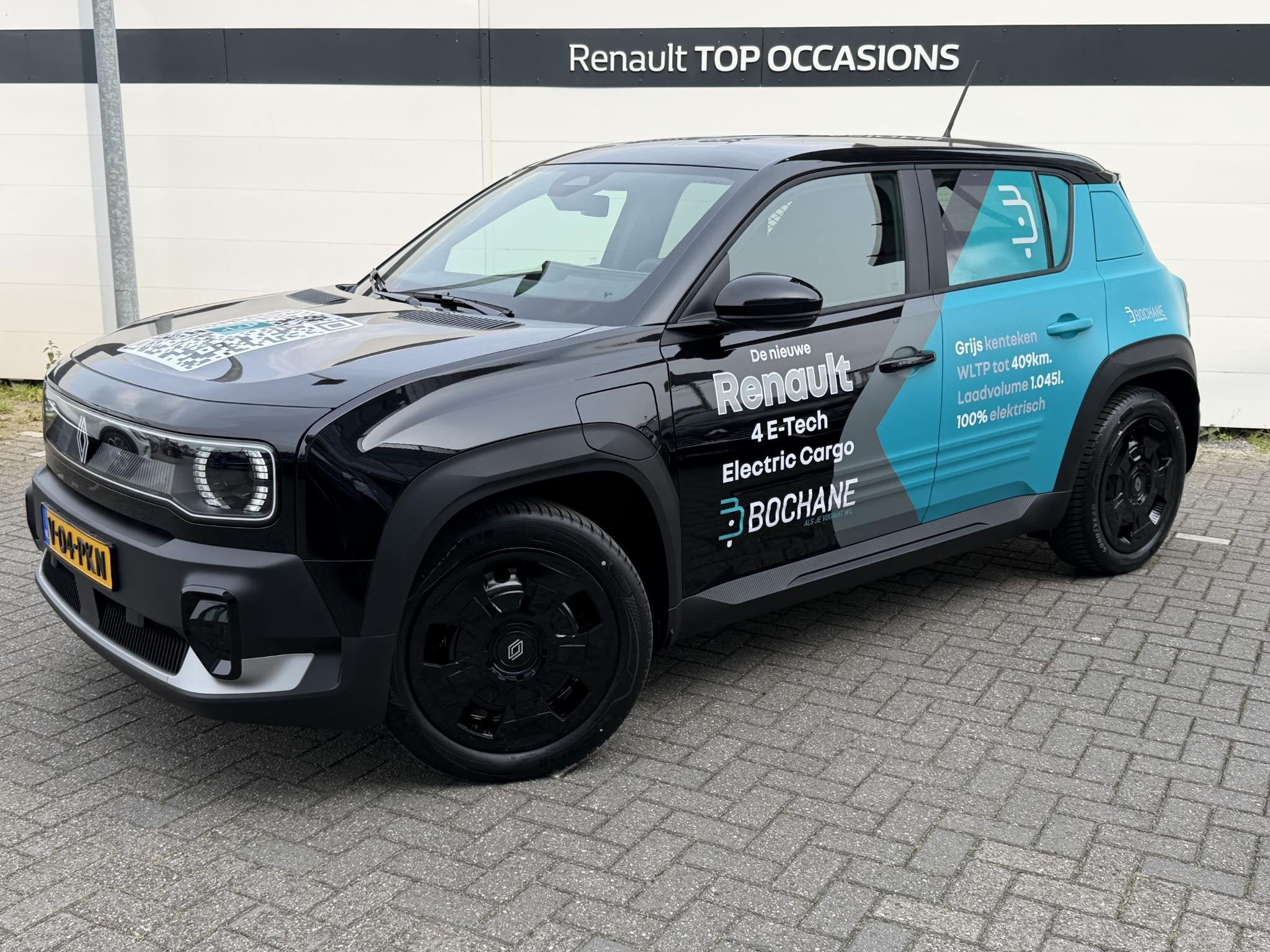Renault 4 E-Tech Electric Evolution 150 pk comfort range VAN, Auto's, Renault, Stof, Parkeersensor, Zwart, Origineel Nederlands