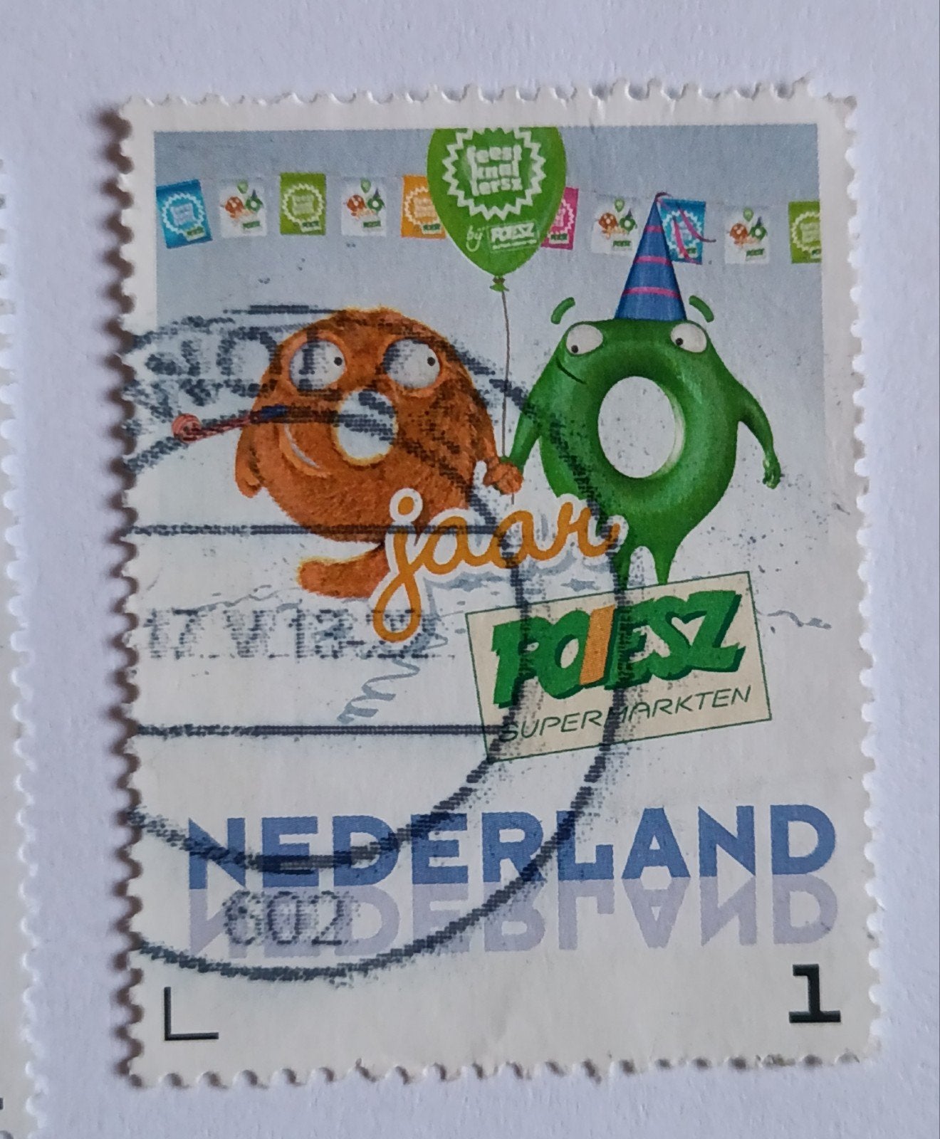 Persoonlijke postzegel - Poiesz Supermarkten, Ophalen of Verzenden, Na 1940, Gestempeld