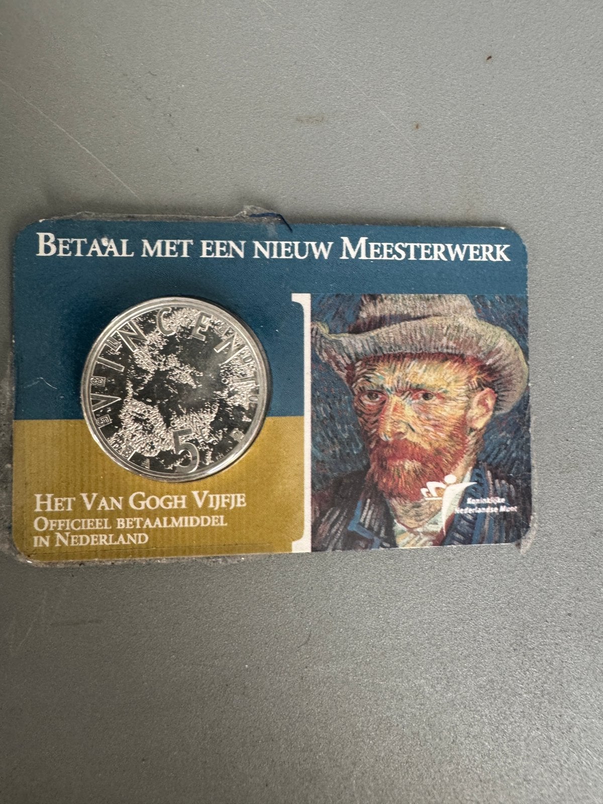 Van Gogh zilver 5 euro munt, Ophalen of Verzenden, Overige landen, 5 euro, Zilver