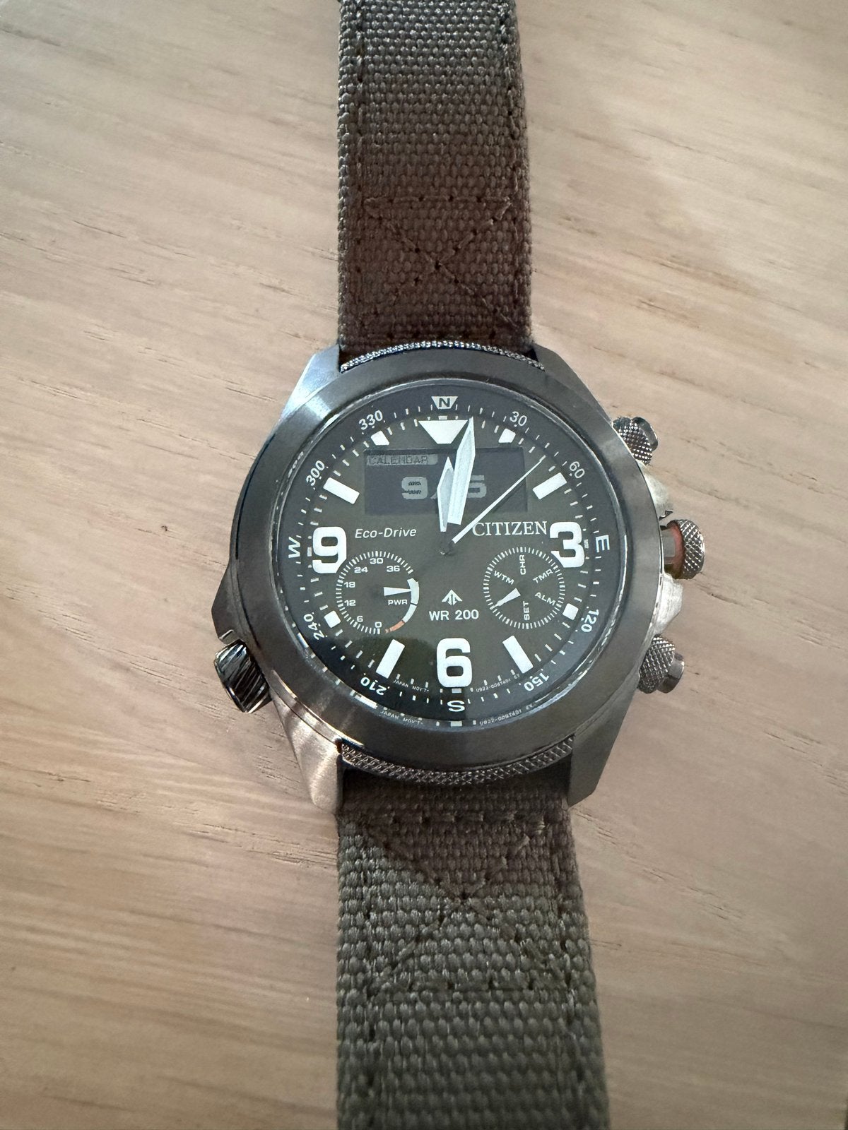 Citizen Eco-Drive WR 200 Herenhorloge - Zo goed als nieuw, Sieraden, Tassen en Uiterlijk, Horloges | Heren, Staal, Overige materialen