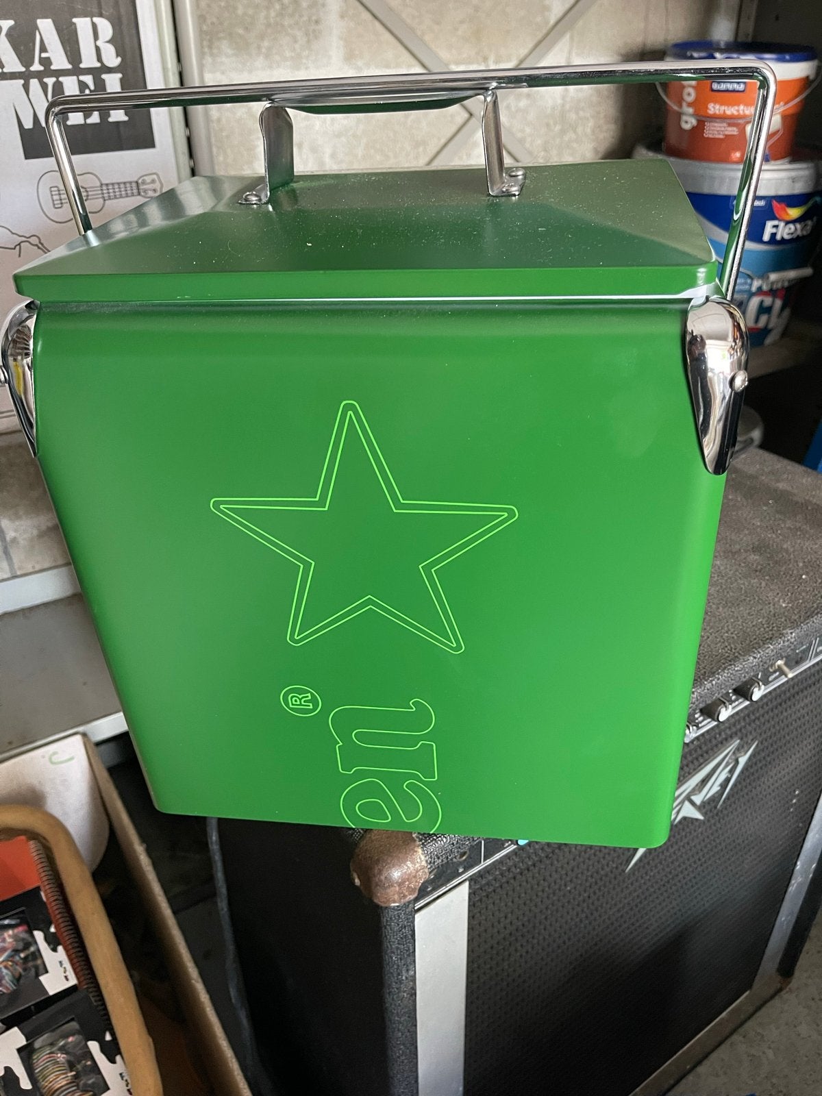 Heineken Koelbox - Groen Aluminium Flesopener bijna gratis, Ophalen, Nieuw