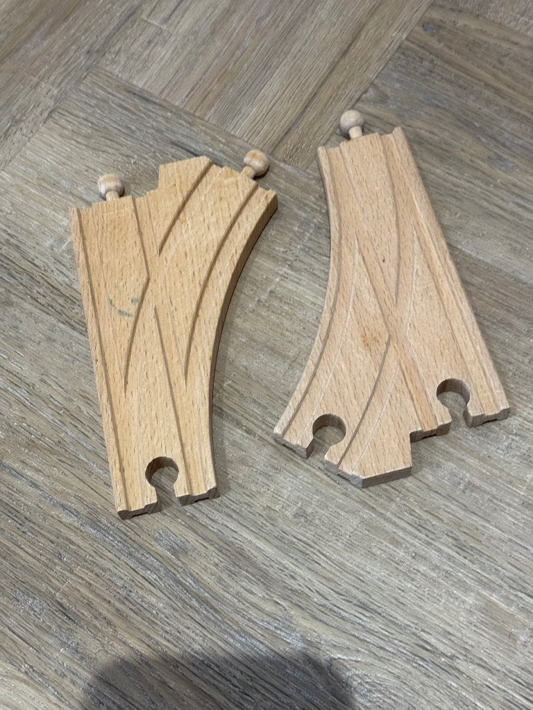 Heel goed 2x Brio houten trein vintage spoorwissel set 33346, Ophalen of Verzenden, Zo goed als nieuw