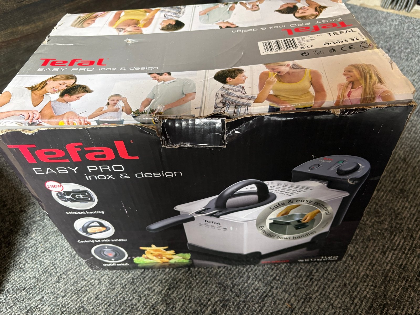 Tefal Easy Pro Friteuse - Inox & Design FR 1015, Witgoed en Apparatuur, Frituurpannen, 2 tot 3 liter, Ophalen, Nieuw, Uitneembare binnenpan