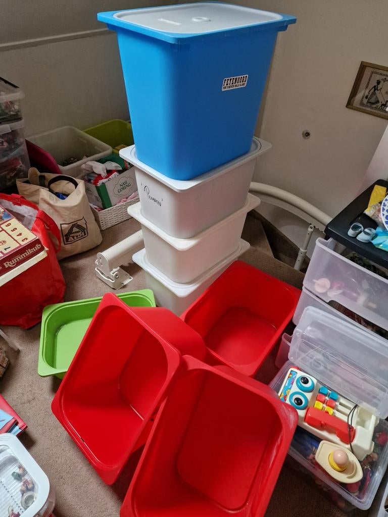 IKEA Bakken 8 stuks, Huis en Inrichting, Woonaccessoires | Kisten, Gebruikt, Minder dan 50 cm, Minder dan 50 cm, Kunststof, Ophalen of Verzenden