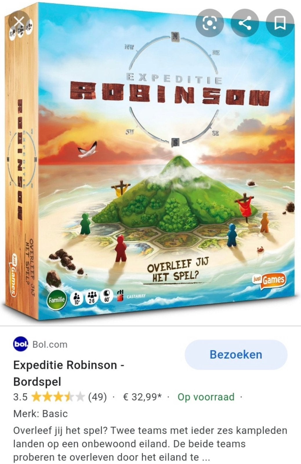 Expeditie robinson bordspel nieuw, Ophalen of Verzenden, Nieuw