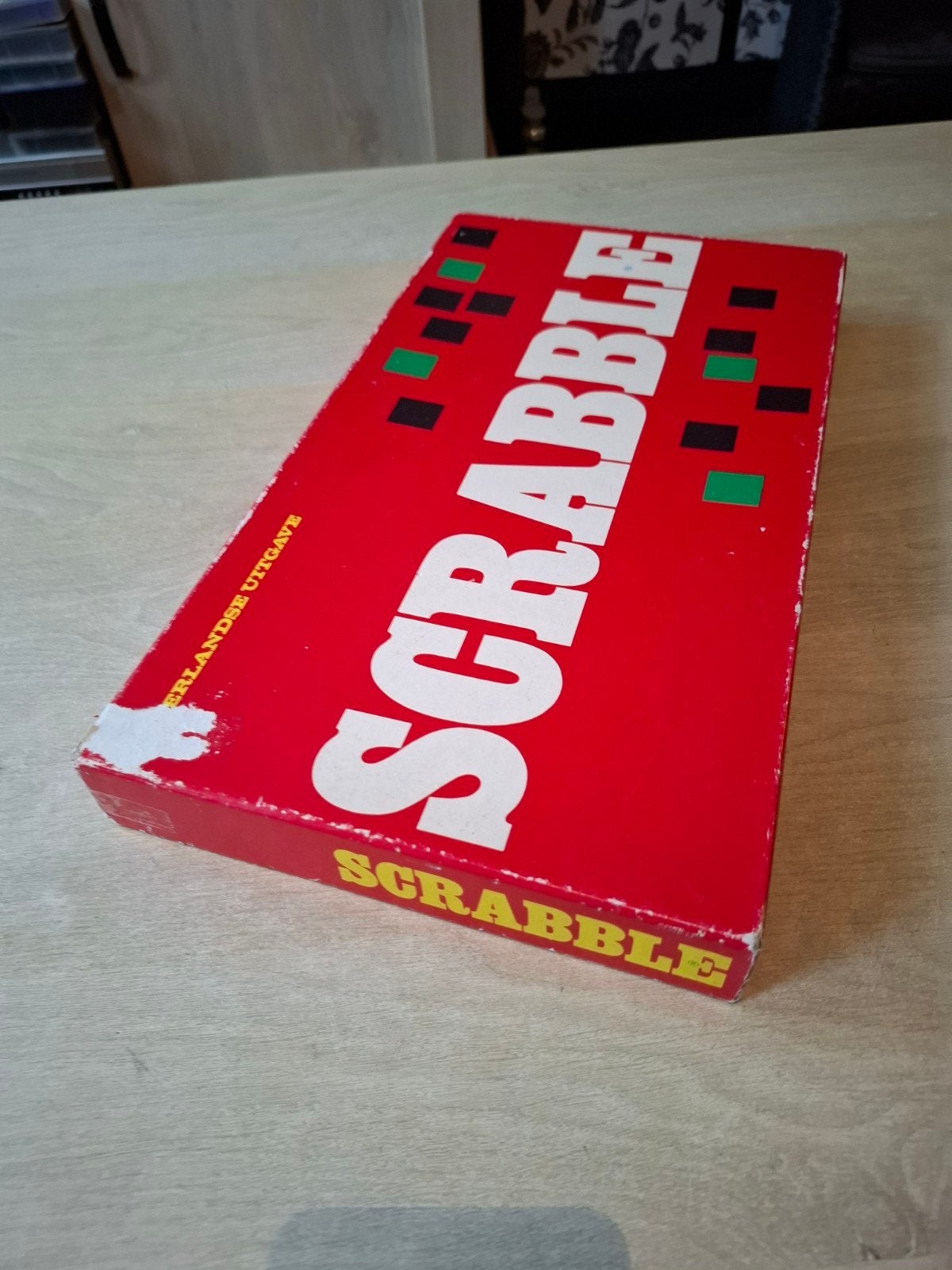 Vintage Scrabble Bordspel - Nederlandse Uitgave, Gebruikt, Ophalen of Verzenden, Een of twee spelers, Info@jw-spear-sons.com