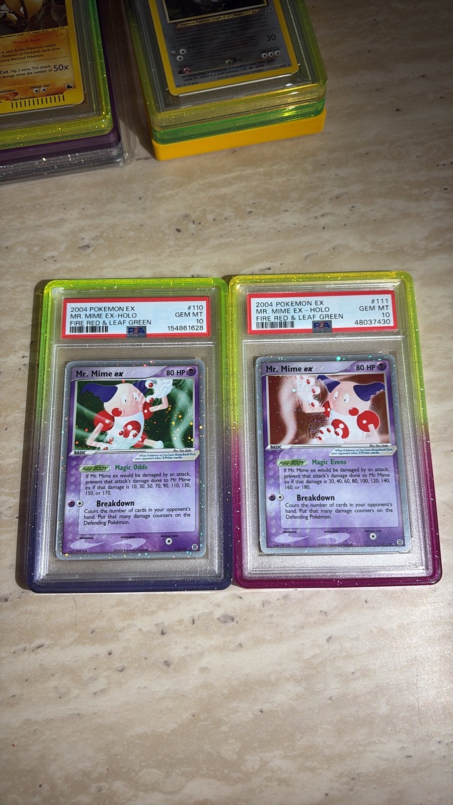 Mr mime ex Psa 10 111 en 110, Hobby en Vrije tijd, Ophalen, Zo goed als nieuw, Meerdere kaarten