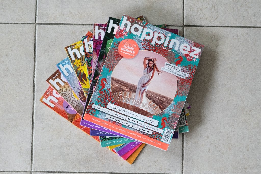 Happinez Tijdschriften 2022 – Nummers 1 t/m 8, Ophalen of Verzenden, Zo goed als nieuw, Lichaam en Geest
