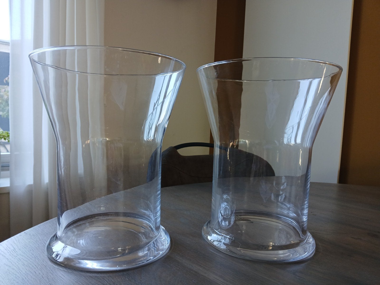 Set van 2 glazen vazen - 30 cm hoog, Ophalen