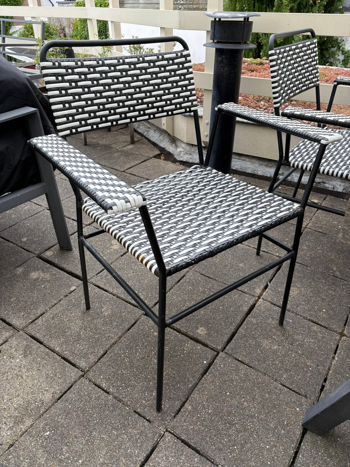 4 tuinstoelen, Tuin en Terras, Ophalen, Gebruikt, Kunststof