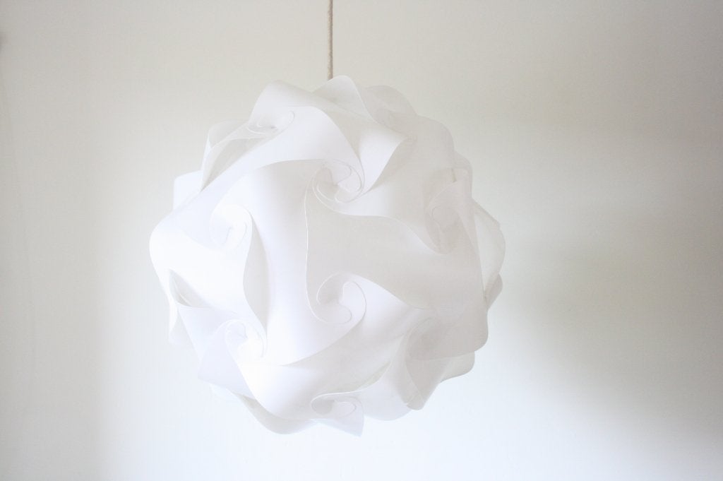 Retro jigsaw hanglamp 40 cm, Ophalen of Verzenden, Zo goed als nieuw, Kunststof