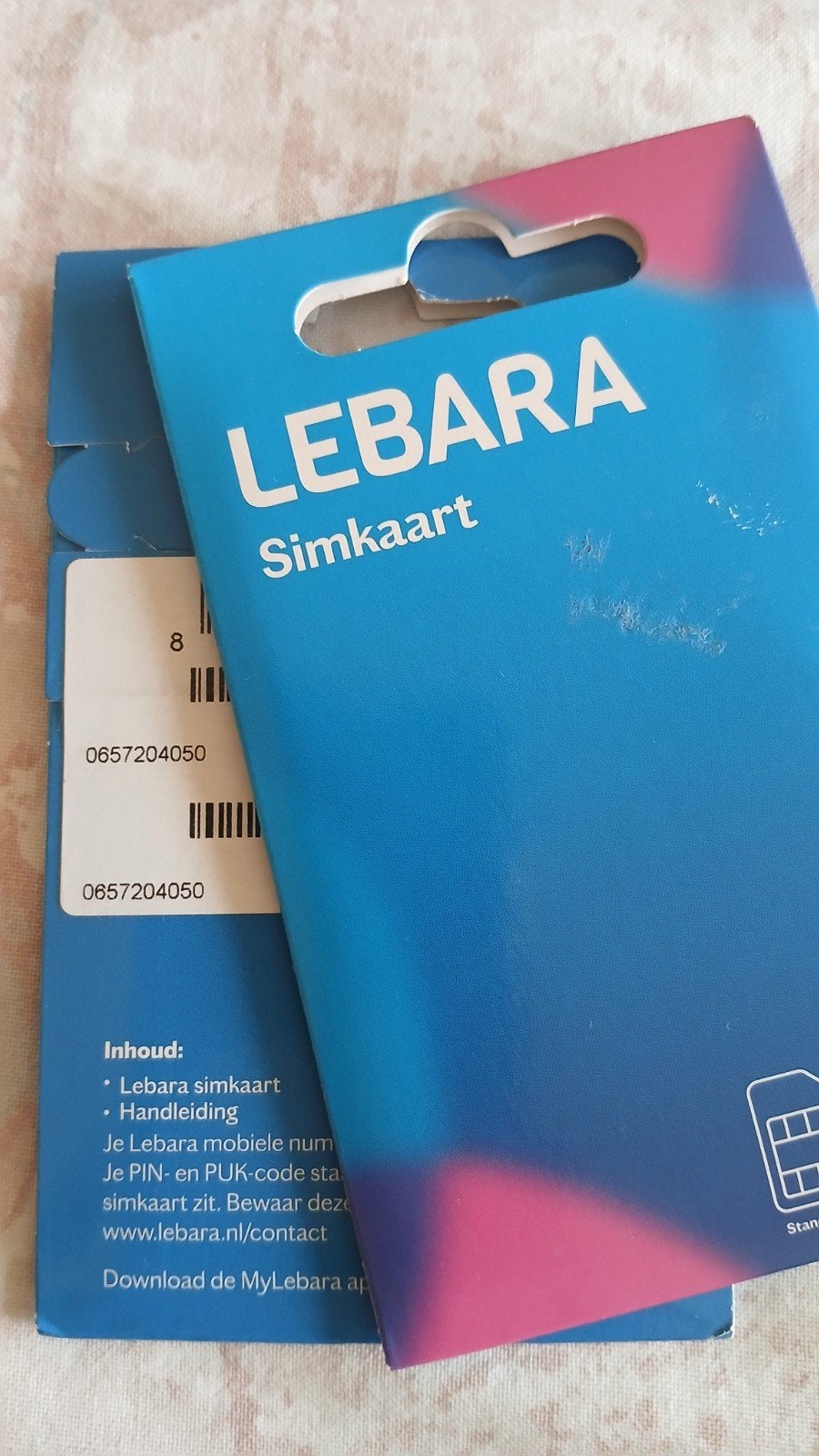MOOI NUMMER LEBARA PREPAID 0657204050, Telecommunicatie, Prepaidkaarten en Simkaarten, Nieuw, Simkaart, KPN, Ophalen of Verzenden