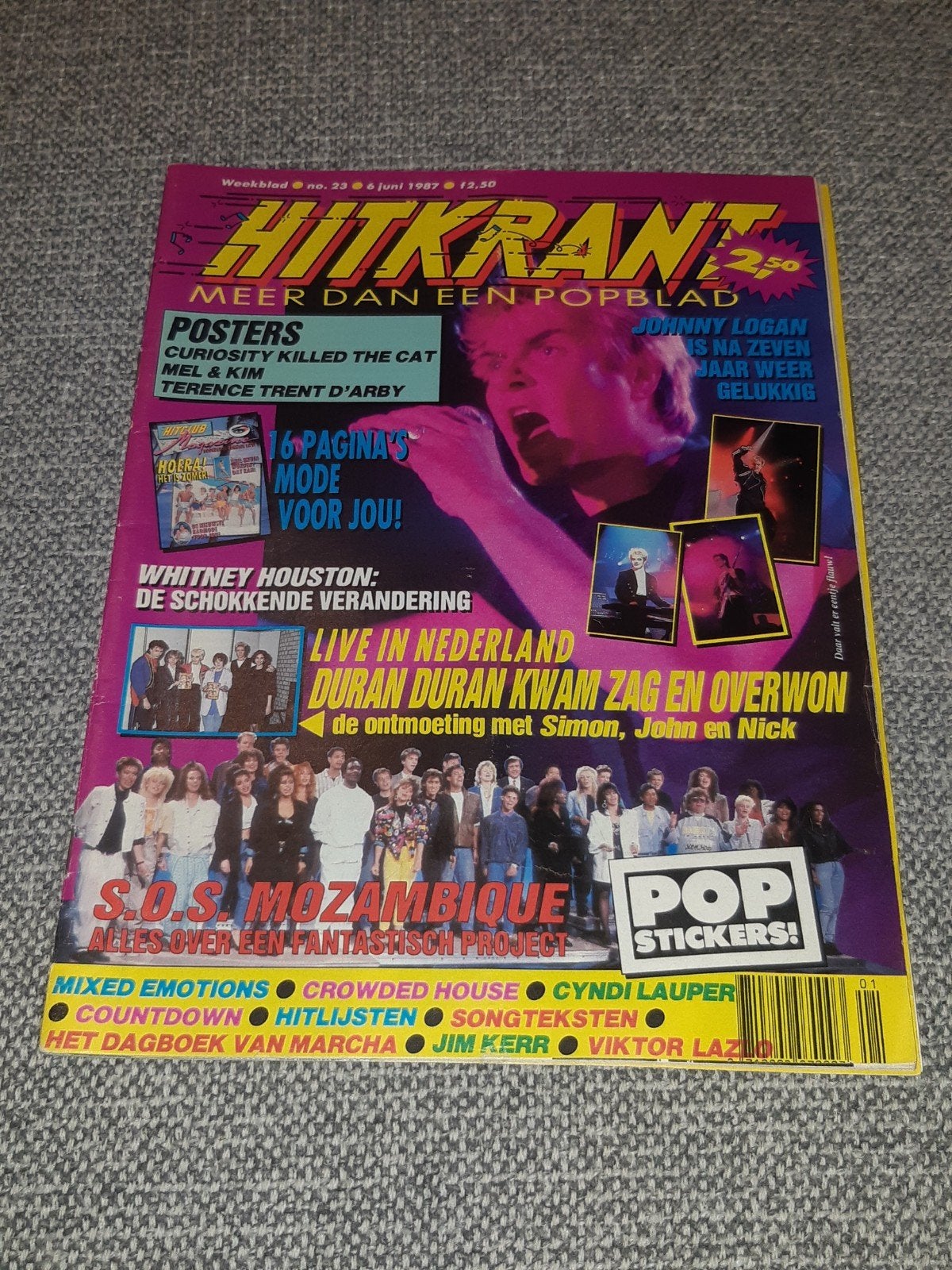 23. Hitkrant 1987. Duran Duran. S.O.S Mozambique. Cock Robin, Verzenden, 1980 tot heden, Tijdschrift