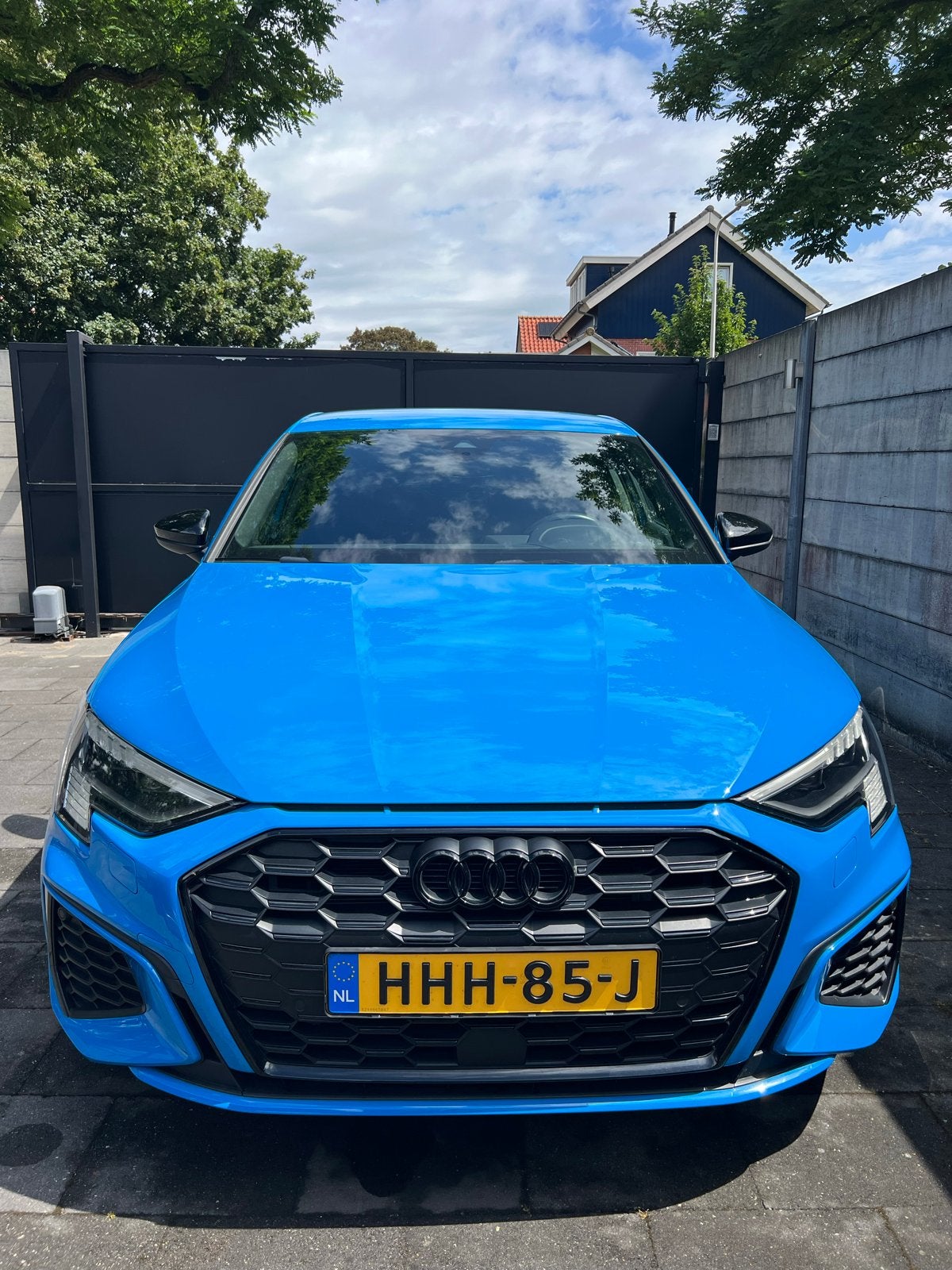 Audi A3 45 TFSI e 245pk S-line 2021 Blauw, Auto's, Audi, 4 cilinders, Blauw, Geïmporteerd, Parkeerassistent