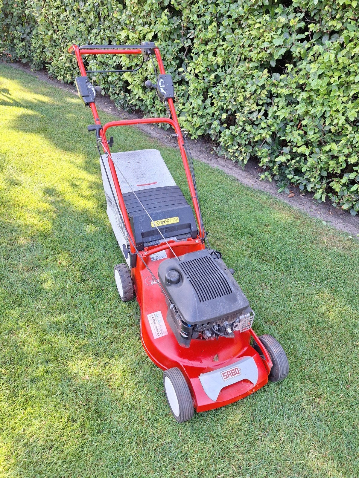sabo motormaaier,met aandrijving, Tuin en Terras, Grasmaaiers, Ophalen, Gebruikt, 50 cm of meer