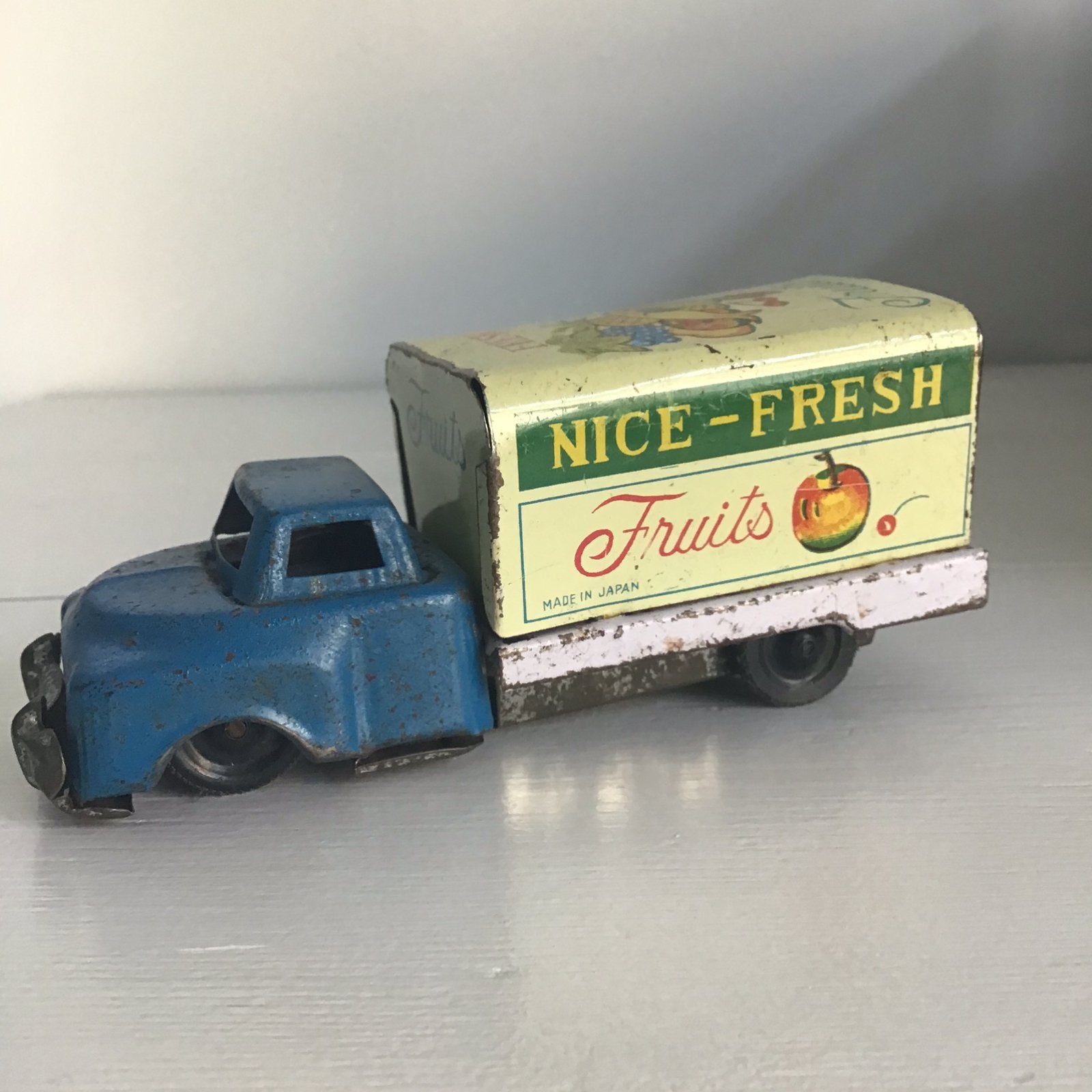 Oud blikken speelgoed truck NICE-FRESH Fruits., Ophalen of Verzenden