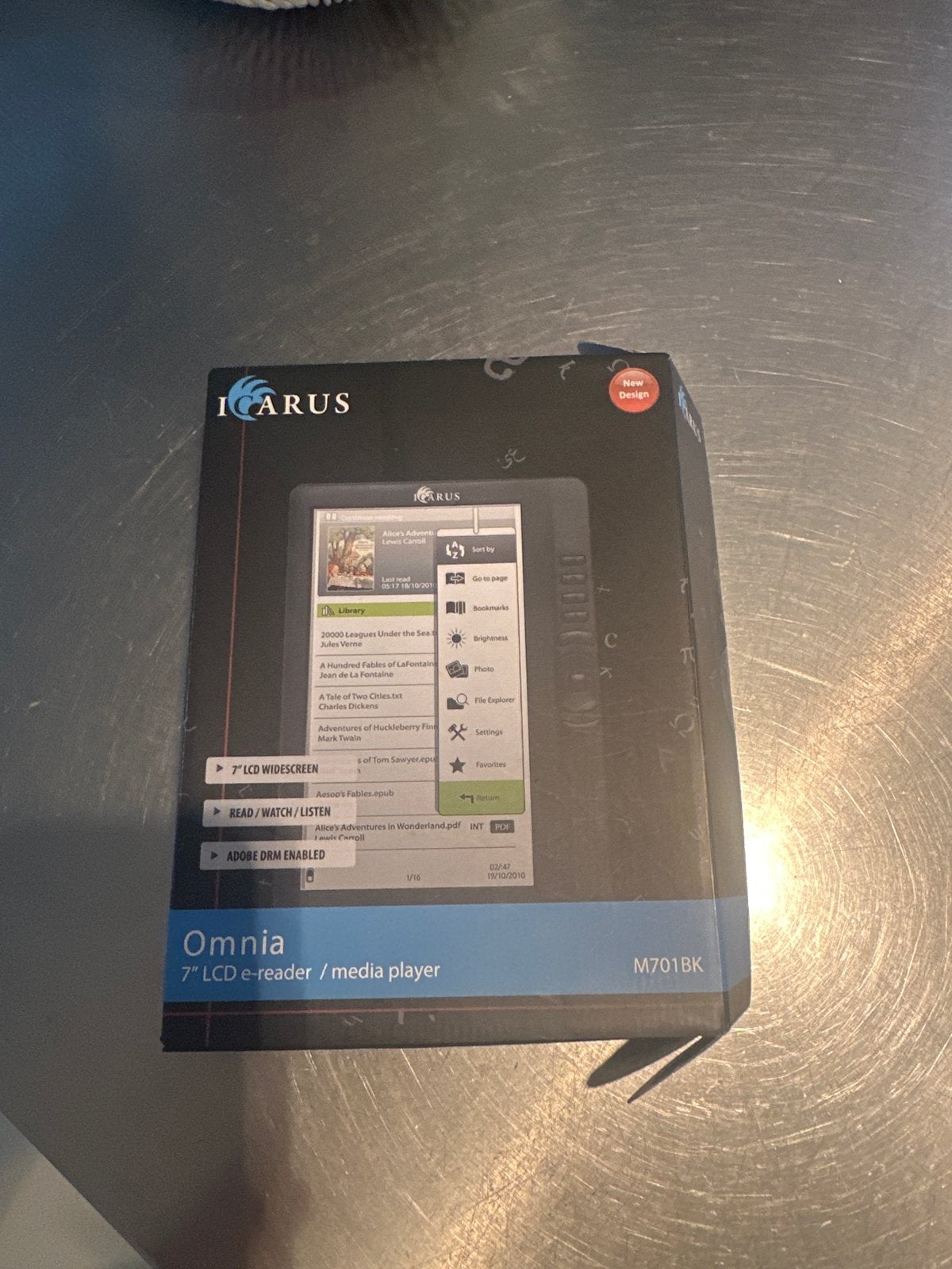 Icarus Omnia M701BK 7" LCD e-reader/mediaspeler, Computers en Software, E-readers, Audio, Nieuw, Ophalen of Verzenden, 4 GB of minder