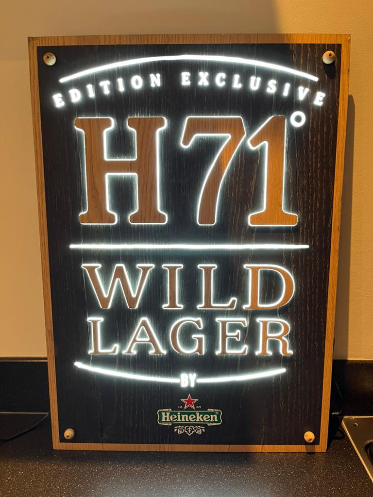 Heineken verlichting H71. Heineken lamp, Ophalen of Verzenden, Zo goed als nieuw, Reclamebord, Plaat of Schild, Heineken