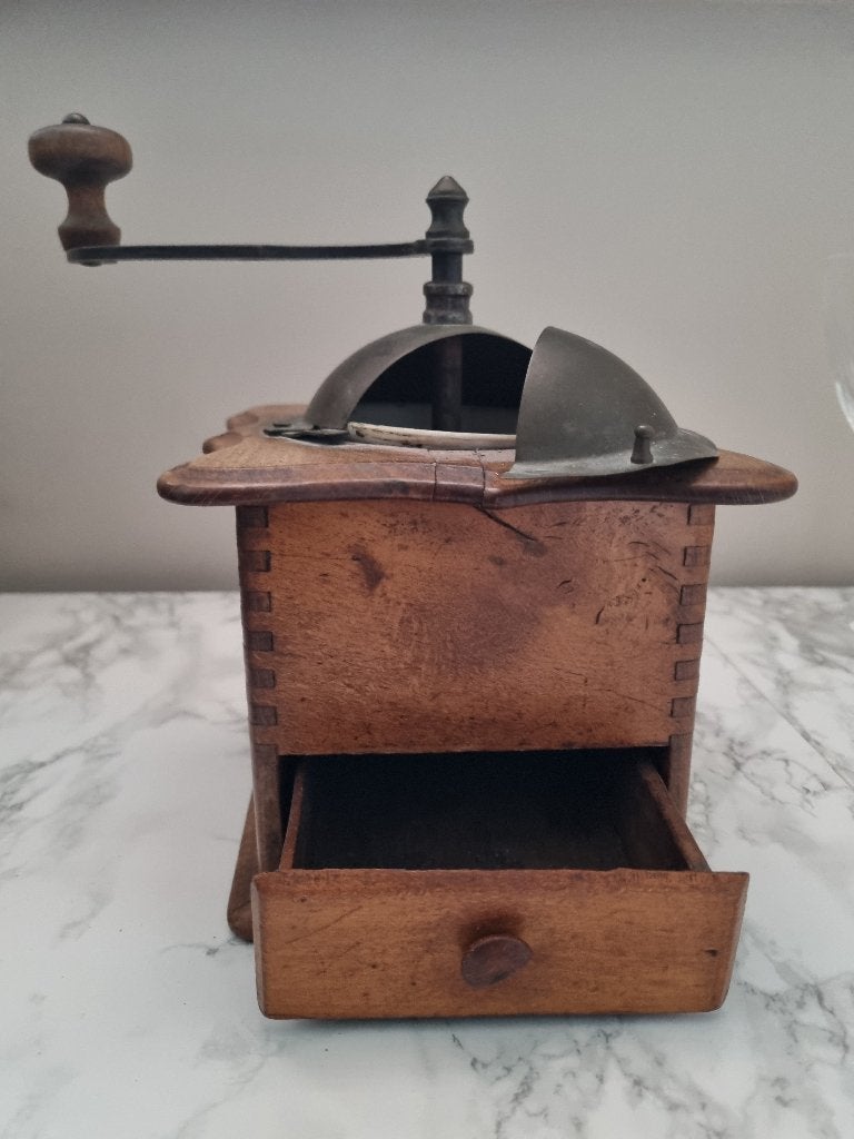Antieke houten koffiemolen, Ophalen of Verzenden