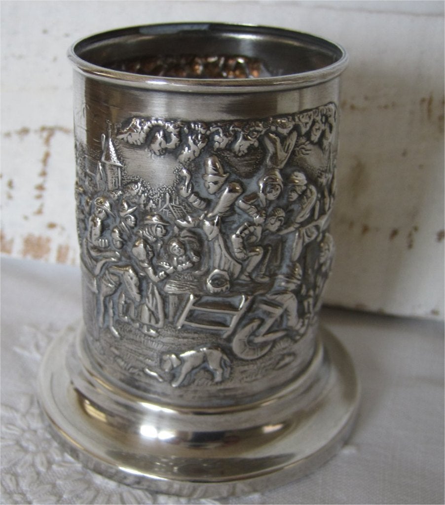 Lepelvaasje Oud-Hollandse voorstelling (Douwe Egberts), Antiek en Kunst, Ophalen of Verzenden