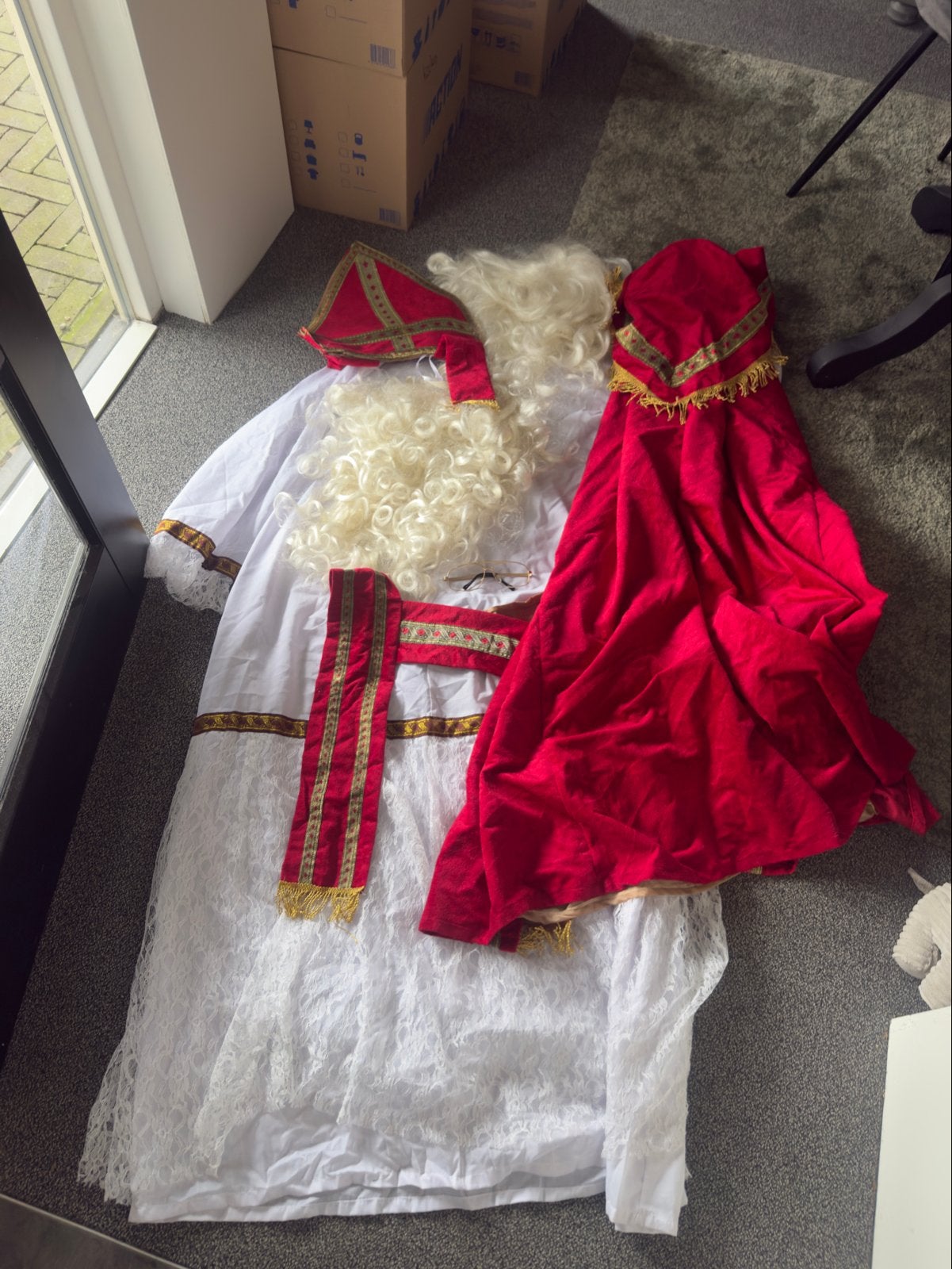 Sinterklaas Kostuum Compleet, Kerstmis of Sinterklaas, Maat 46/48 (XL) of groter, Ophalen of Verzenden, Kleding