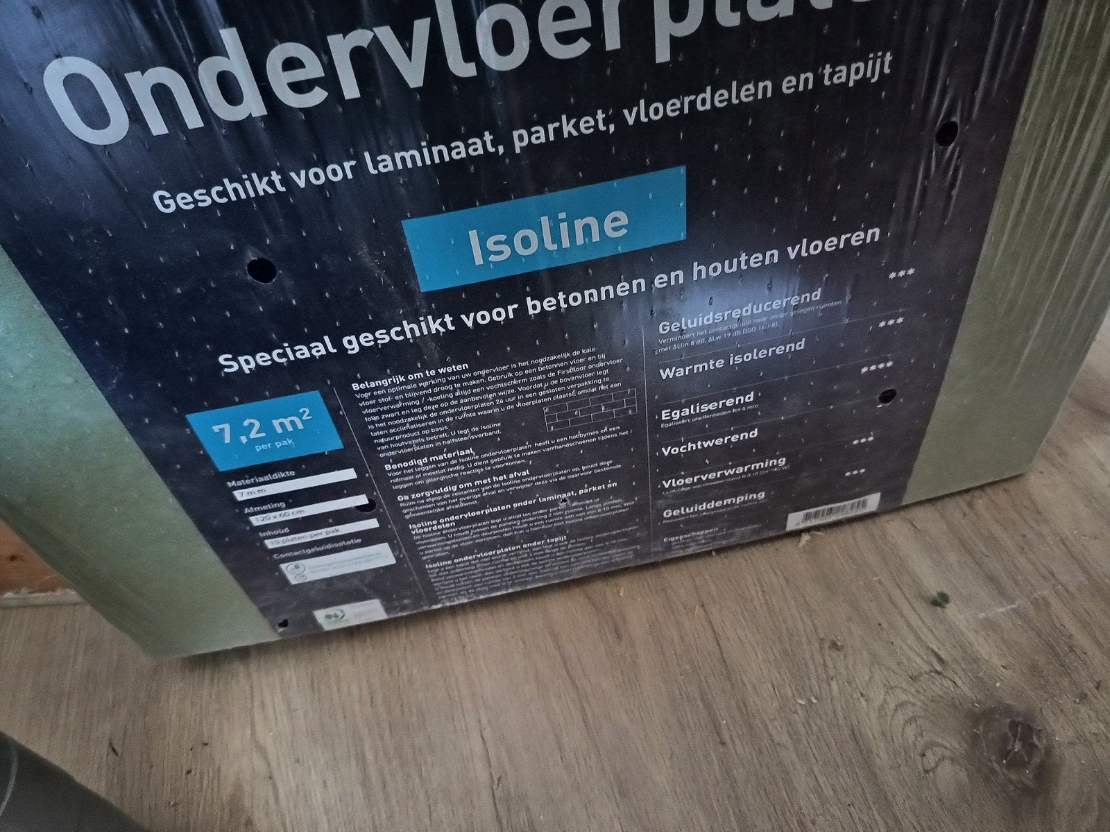 Firstfloor Ondervloerplaten Isoline - 7,2 m², Ophalen, Overige materialen, 30 cm of meer, 50 tot 150 cm