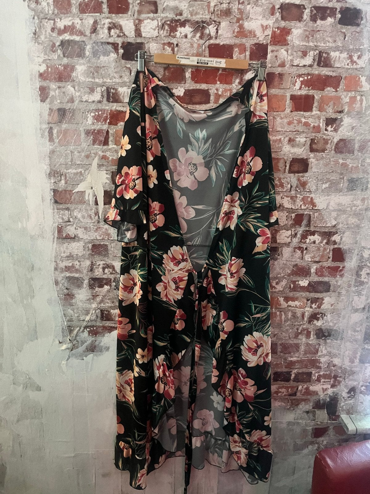 Paprika Kimono Zwart met Bloemenprint - Maat 46/48 (XL), Kleding | Dames, Zwart, Maat 46/48 (XL) of groter, Ophalen of Verzenden