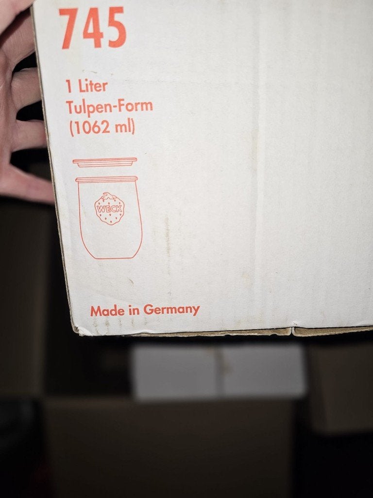 WECK Weckpot Tulpen-Form 1 Liter (1062 ml) 12 stuks nieuw, Huis en Inrichting, Glas, Nieuw, Voorraadpot, Overige merken
