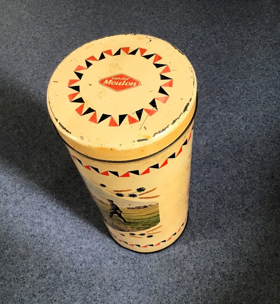 Vintage blik Van der Meulen Friese sporten, Ophalen of Verzenden, Gebruikt, Beschuit, Overige merken