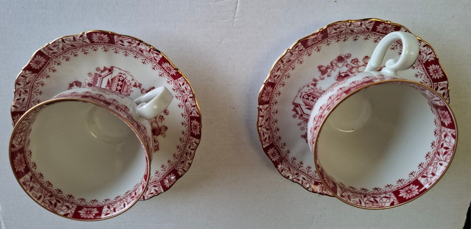 2 antieke theekopjes met schotels, Seltmann Weiden Bavaria, Ophalen of Verzenden