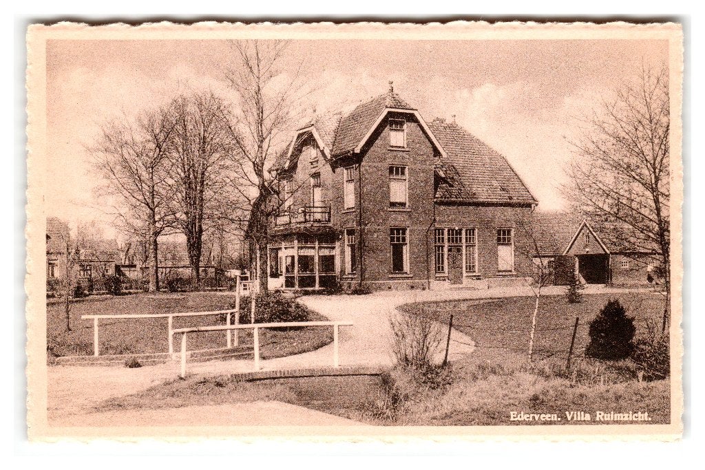 Ederveen, (bij Ede) Villa Ruimzicht, Verzamelen, Ansichtkaarten | Nederland, Ophalen of Verzenden, 1920 tot 1940, Ongelopen, Gelderland