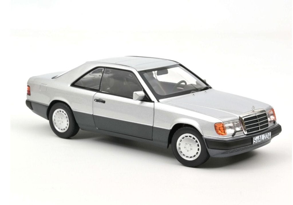 Mercedes Benz 300 CE-24 Coupe 1990 Zilver 1/18 NOREV 183880, Ophalen of Verzenden, Nieuw, Auto, Norev