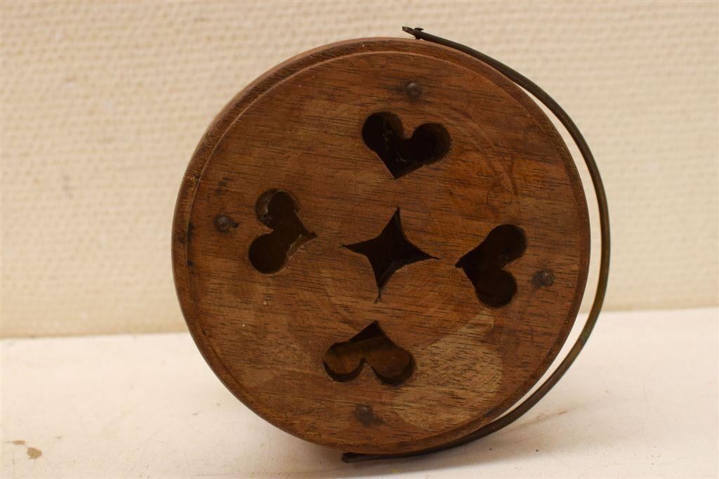 Houten Ronde houten stoof 48411, Huis en Inrichting, Minder dan 50 cm, Gebruikt, 125 cm of meer, Rond
