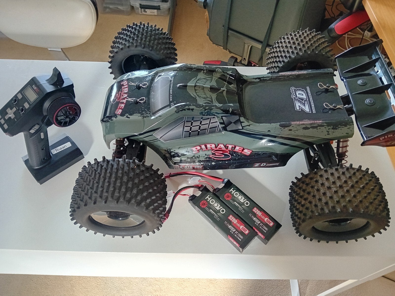ZD Racing Pirates 3 4x4 Offroad 1/8 RC Auto RTR, Elektro, Auto offroad, Ophalen of Verzenden, Zo goed als nieuw