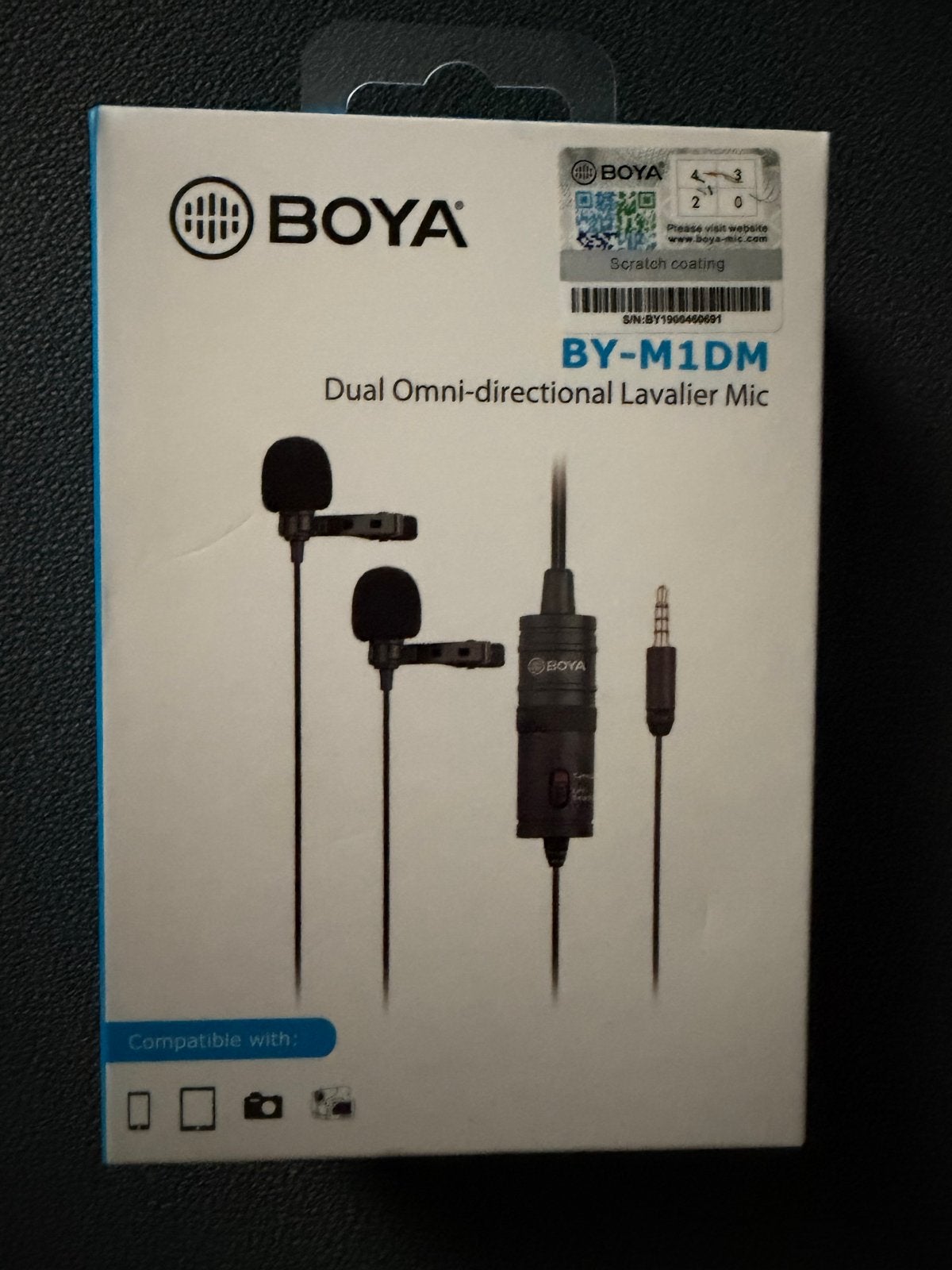 BOYA BY-M1DM Dual Omni-directionele Lavalier Microfoon, Ophalen of Verzenden, Nieuw, Overige typen
