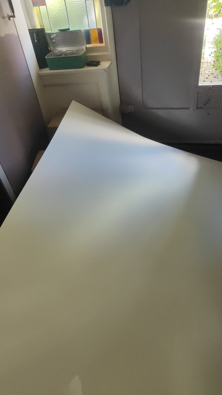 MDF-plaat 1-zijdig wit gelakt, 3 mm dik, Doe-het-zelf en Verbouw, Platen en Panelen, Ophalen, Gebruikt, Overige materialen, Minder dan 20 mm
