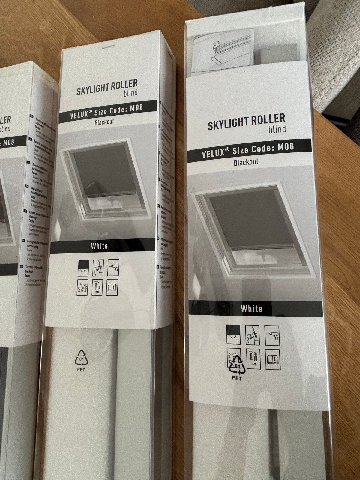 Nieuw Hornbach VeluxM08 verduisterende (2 wit, 1 taupe), Overige merken, Verduisterend, Wit, Nieuw