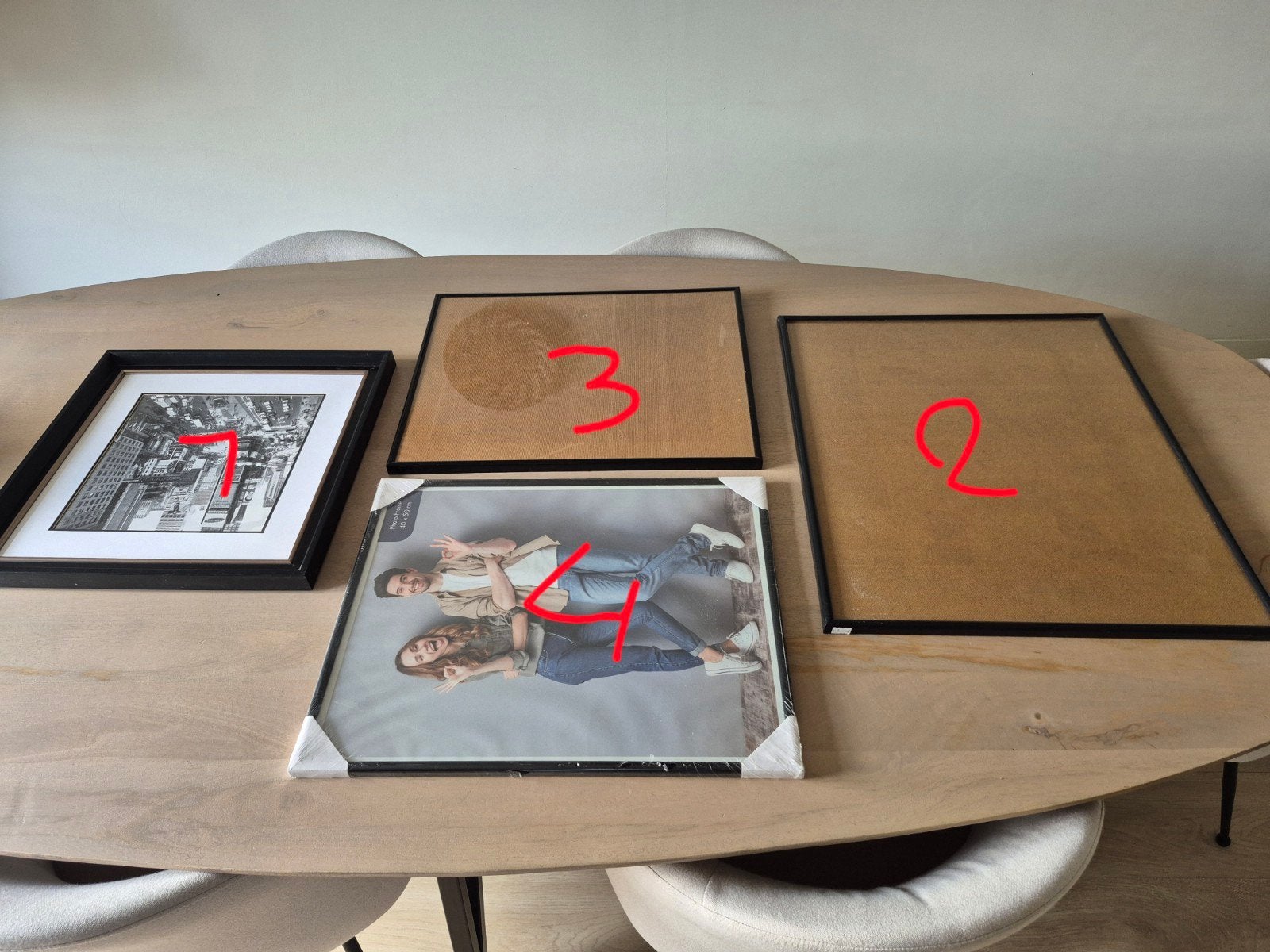 Zwarte fotolijsten, Ophalen, Gebruikt, Zwart