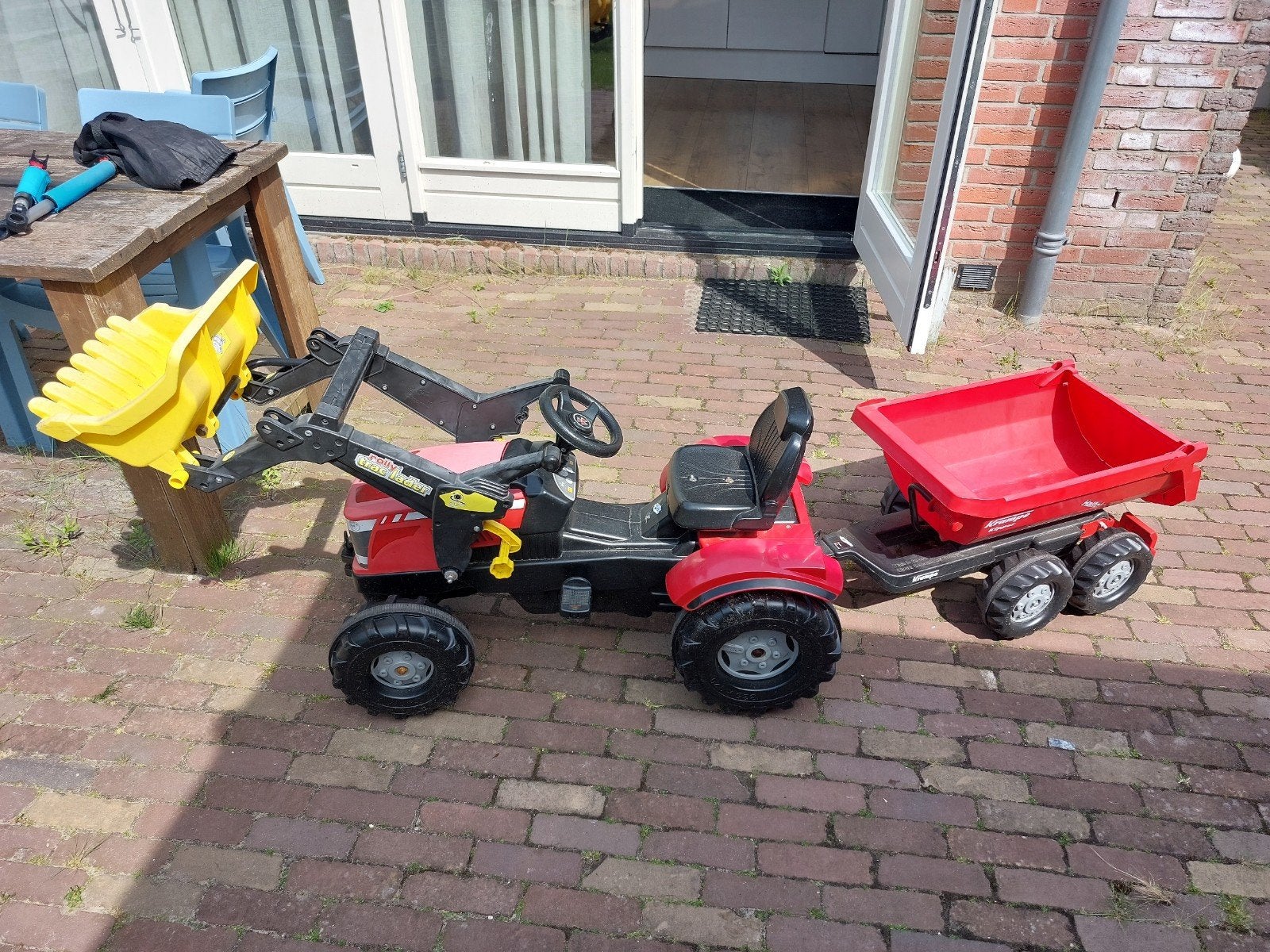 Massey Ferguson Traptrekker met Kipper en Voorlader, Ophalen of Verzenden, Gebruikt
