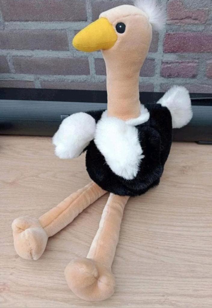 Knuffel handpop Struisvogel - Zacht en Leuk!, Ophalen, Zo goed als nieuw, Overige typen