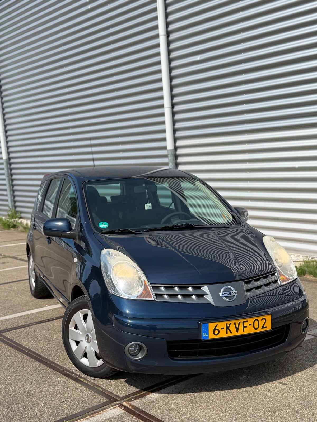 Nissan Note 1.4 16V 2008 Blauw, Voorwielaandrijving, Stof, 40 €/maand, Zwart