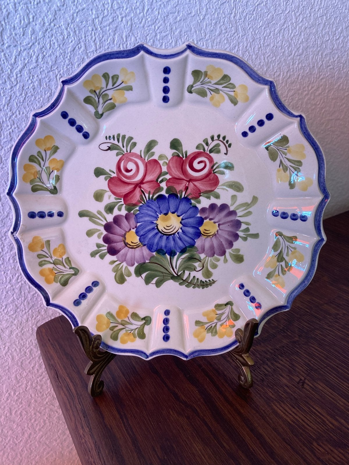 Wandbord Wechsler Tirolkeramik Schwaz 505BD, 18cm, Handbesch, Antiek en Kunst, Ophalen of Verzenden