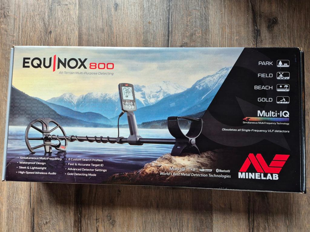 Minelab Equinox 800 met standaard coil , extra coiltek 10x15, Hobby en Vrije tijd, Ophalen, Zo goed als nieuw