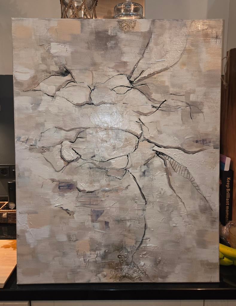 Mooi abstract schilderij 69x89 cm, Antiek en Kunst, Ophalen