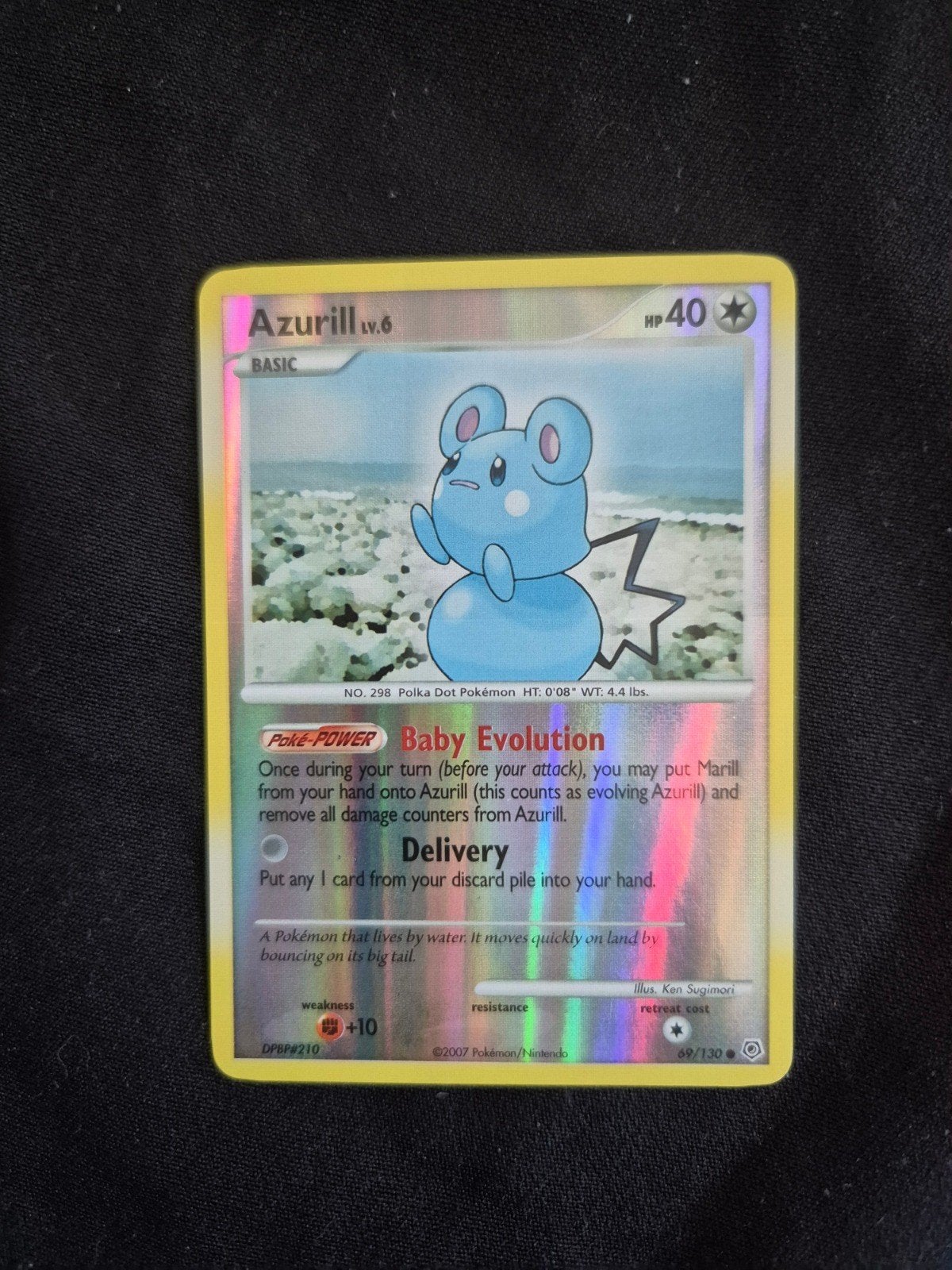 Azurill Reverse Holo Common Diamond and Pearl 69/130 LP, Ophalen of Verzenden, Gebruikt
