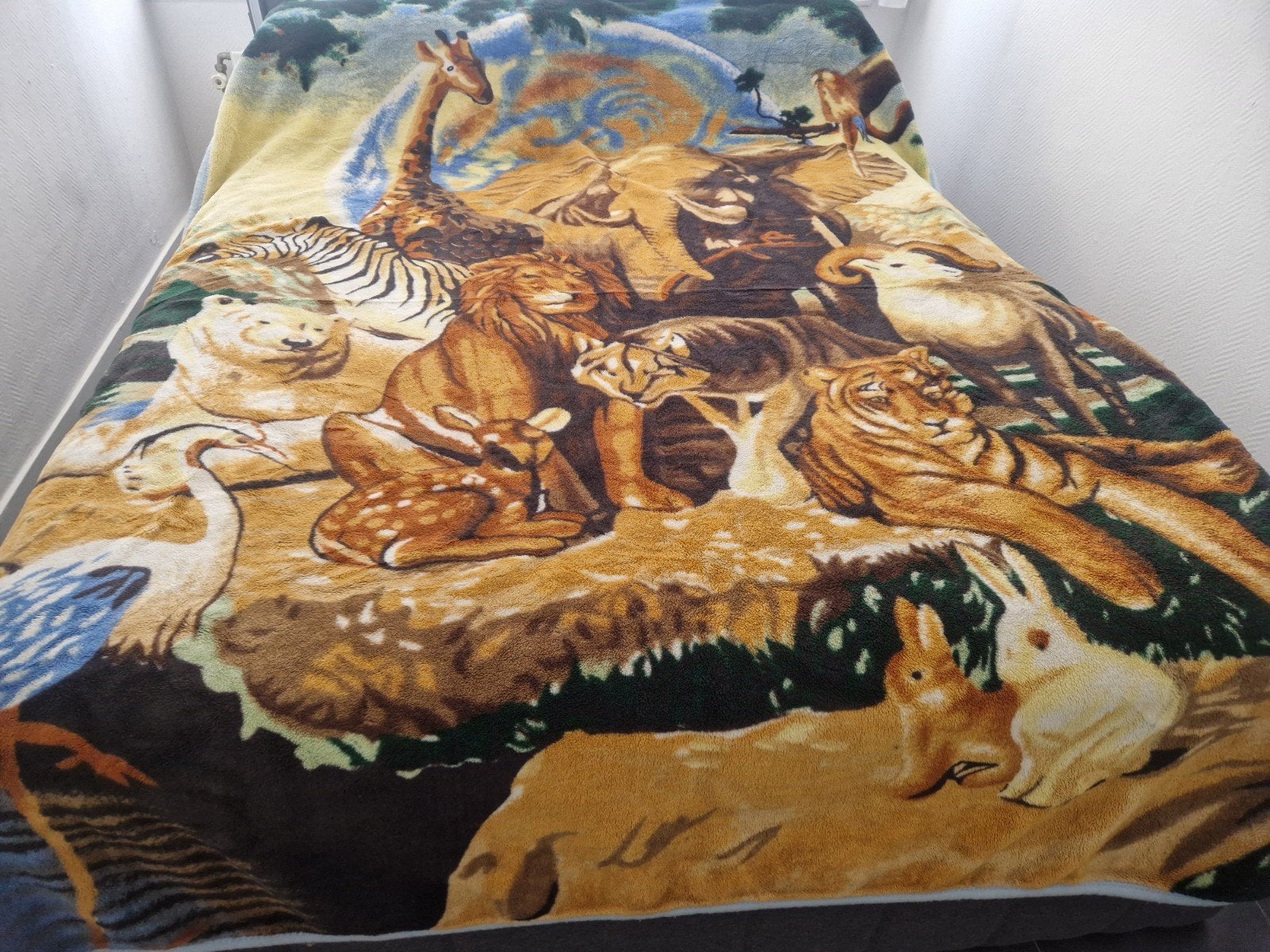 Dierenprint deken/sprei - zo goed als nieuw, Ophalen, Overige merken, Meerkleurig, Met print