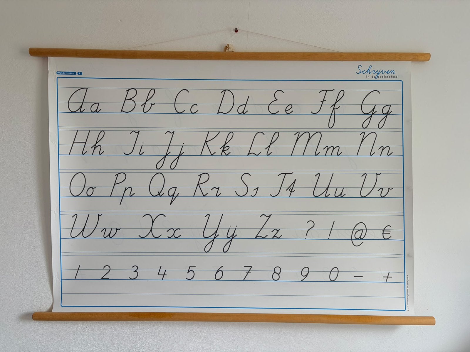 Vintage schoolkaart - Alfabet & Cijfers, Ophalen, Overige thema's