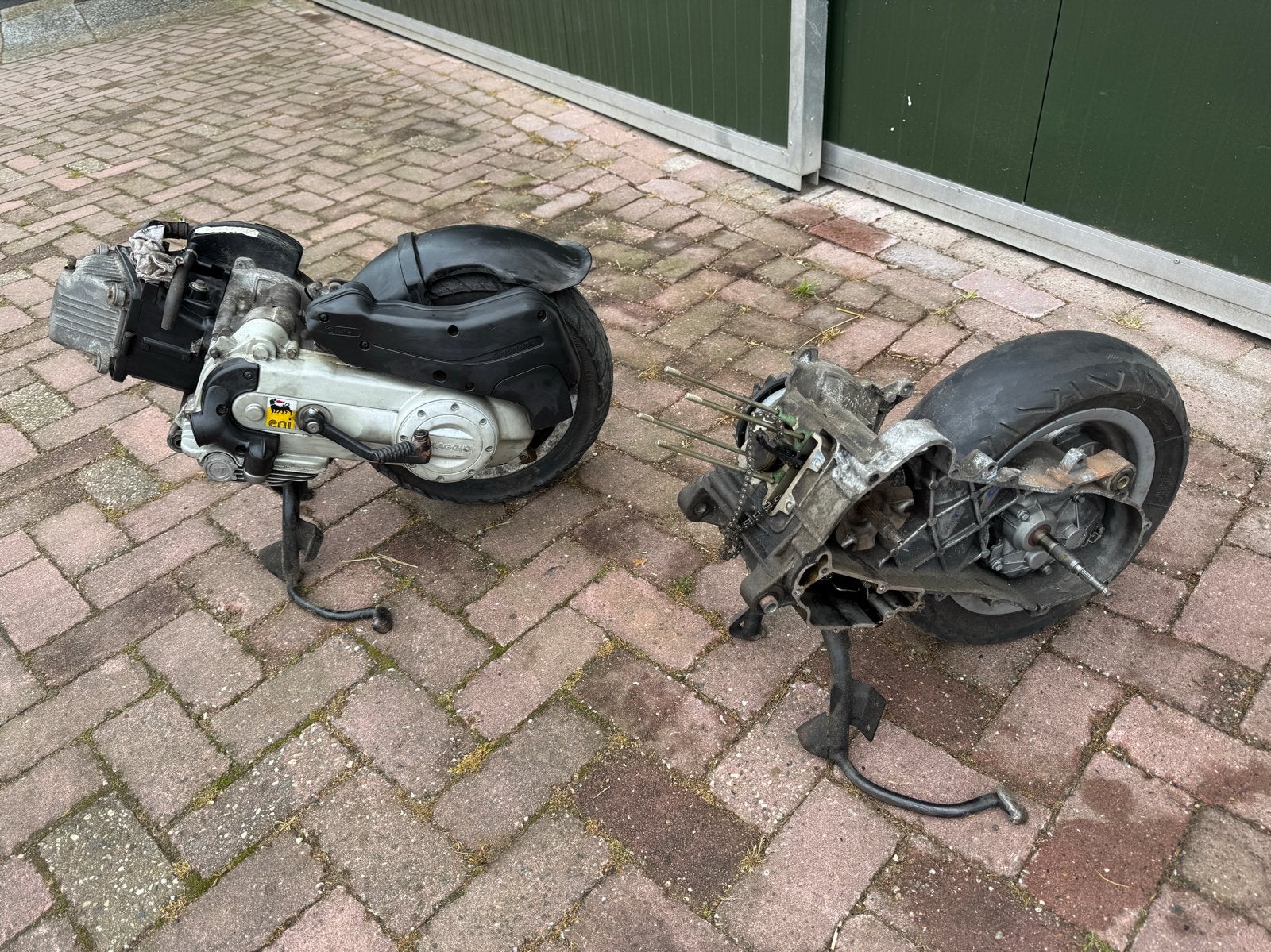 Piaggio 50cc 4t 2v blok, carter met velg en onderdelen, Ophalen, Gebruikt, Blok, Piaggio