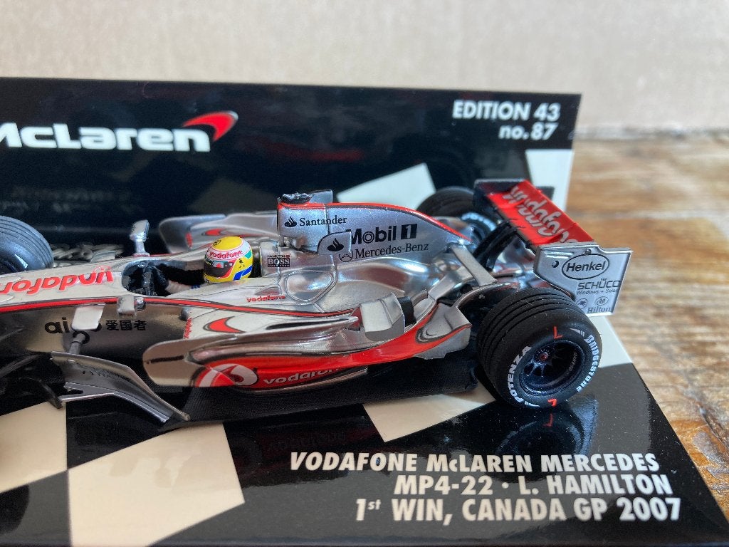 Lewis Hamilton 1:43 2007 1st F1 win Canada Mclaren MP4-22, Ophalen of Verzenden, Nieuw, Formule 1